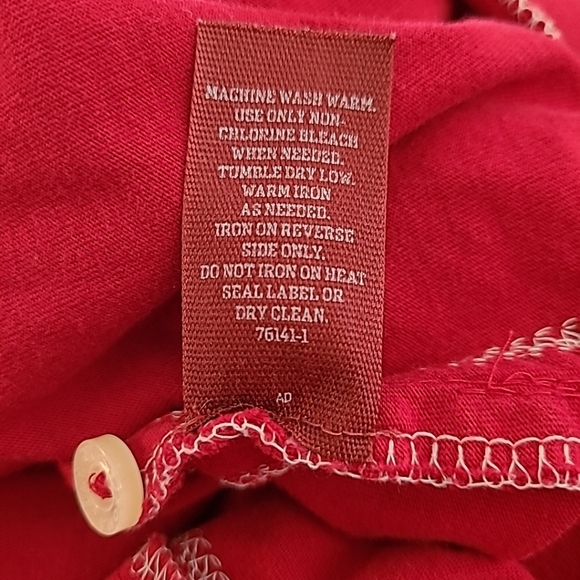 ARIZONA  Men's Y2K polo 100% Cotton Red Color Size XXL Large Logo On Back - Picture 10 of 10